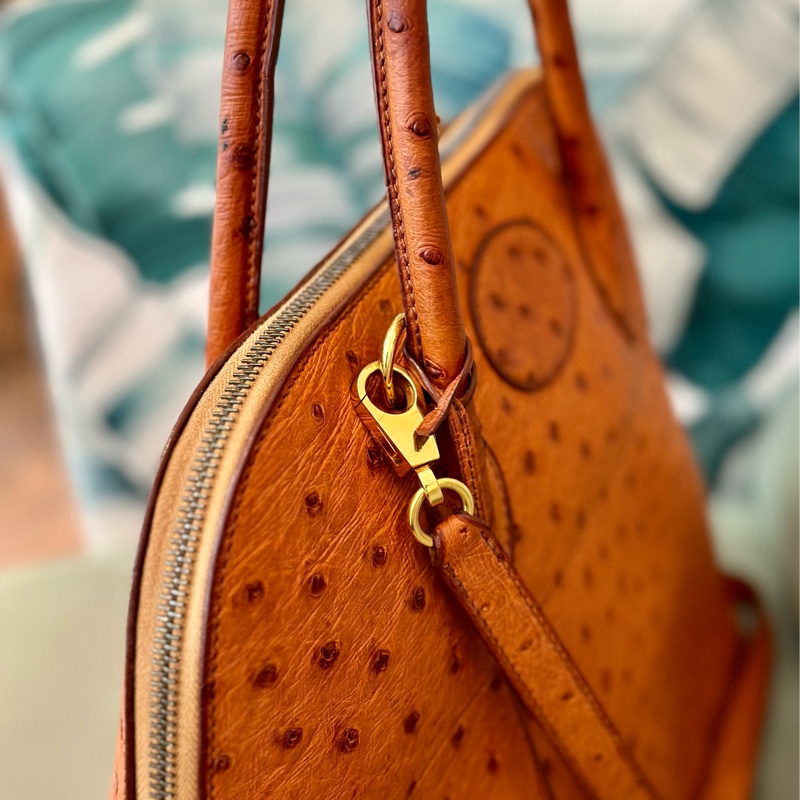 🔥秒殺價比手速🔥 Hermes 金棕鴕鳥皮bolide 35 稀有皮革 Cognac 愛馬仕 💓-12