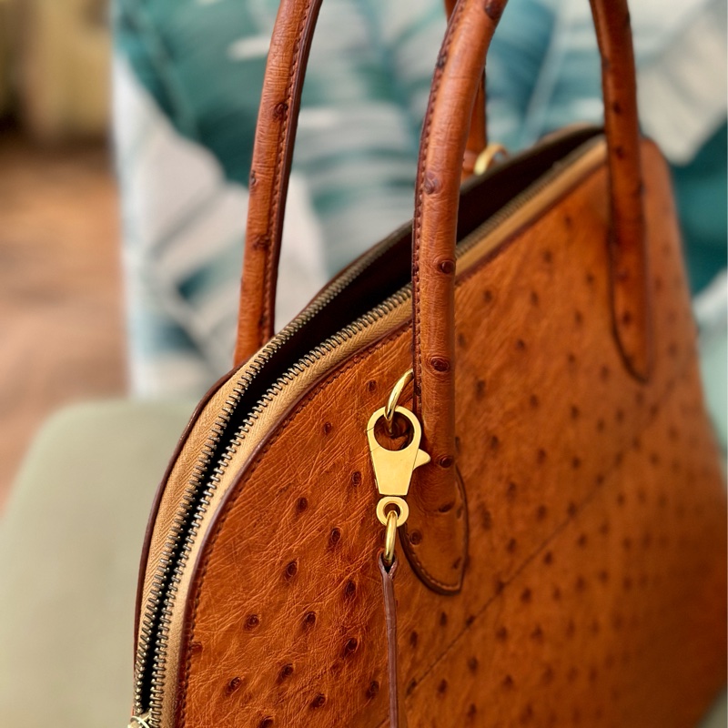 🔥秒殺價比手速🔥 Hermes 金棕鴕鳥皮bolide 35 稀有皮革 Cognac 愛馬仕 💓-23