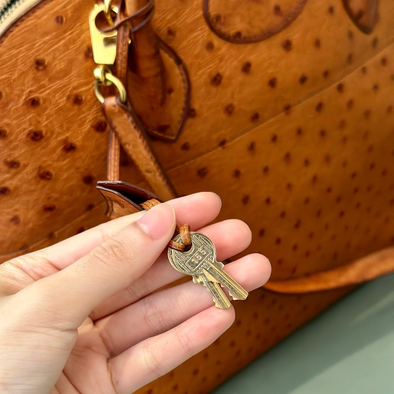 🔥秒殺價比手速🔥 Hermes 金棕鴕鳥皮bolide 35 稀有皮革 Cognac 愛馬仕 💓-27