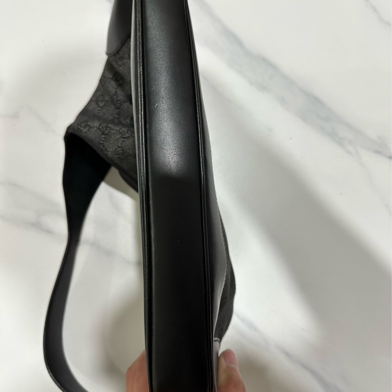 Gucci Jackie 絕版賈姬包經典款黑色緹花布 腋下包 肩背包-4