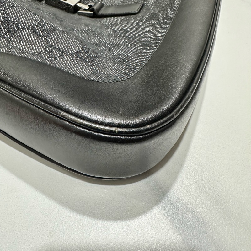 Gucci Jackie 絕版賈姬包經典款黑色緹花布 腋下包 肩背包-14