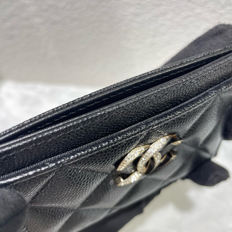 全新 CHANEL 水鑽卡夾-3