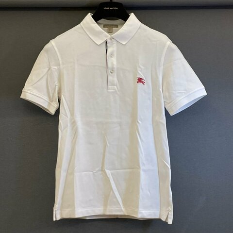 Burberry 短袖 polo衫 素面 戰馬 logo 英倫 精品 白 XS