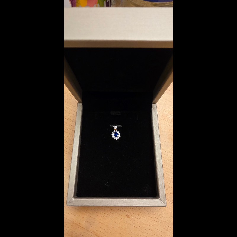 天然藍寶石鑽墜-3