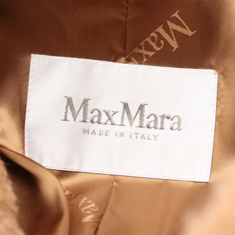 【日本直送】 Max Mara 最大限度 瑪拉 泰迪熊 熊 圖示 外套 駱駝 頭髮 絲綢 光 棕色的-2