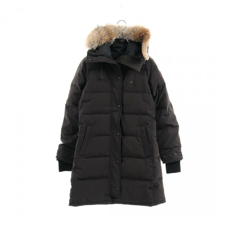 【日本直送】 CANADA GOOSE 加拿大 鵝 謝爾本 派克大衣 謝爾本 派克大衣 向下 外套 棉布 黑色的 連帽的-0