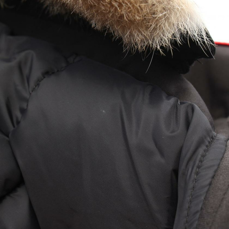 【日本直送】 CANADA GOOSE 加拿大 鵝 謝爾本 派克大衣 謝爾本 派克大衣 向下 外套 棉布 黑色的 連帽的-6