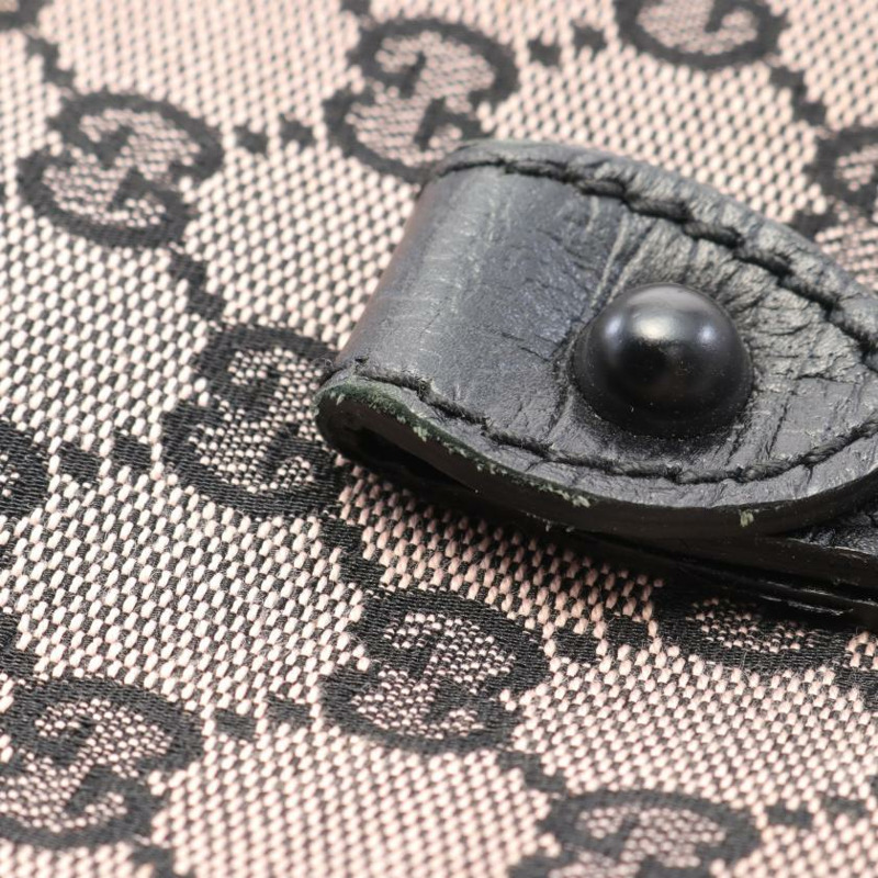 【日本直送】 GUCCI GUCCI 竹節 GG帆布 肩包 帆布托特包 真皮 米粉紅色 黑色-5