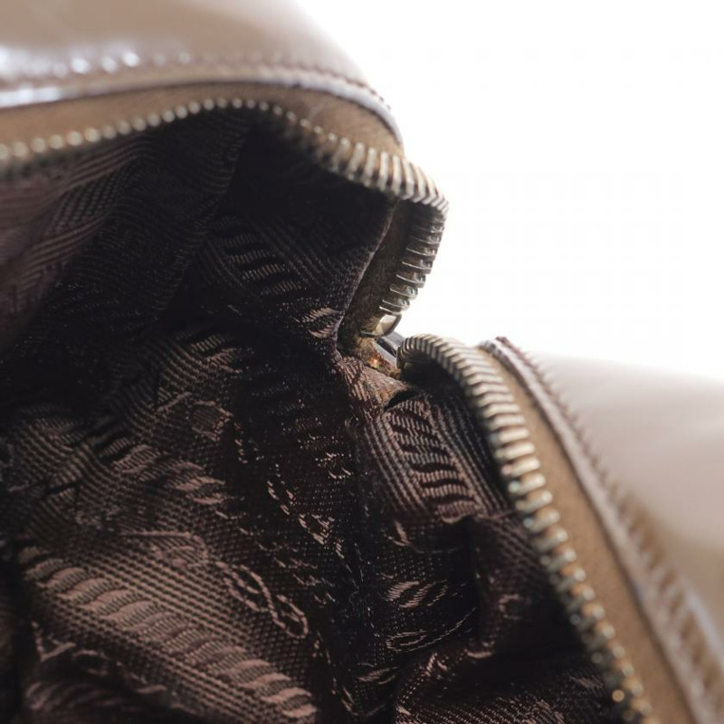 【日本直送】 PRADA PRADA 真皮單肩包 黑色 棕灰色 漸變 Logo-5