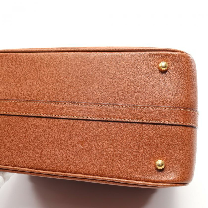 【日本直送】 GUCCI GUCCI 竹節 梳妝包 真皮手提包 棕色-4