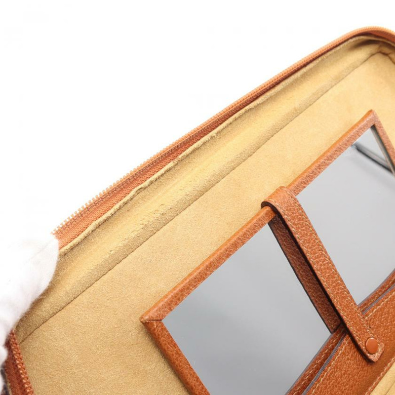 【日本直送】 GUCCI GUCCI 竹節 梳妝包 真皮手提包 棕色-8