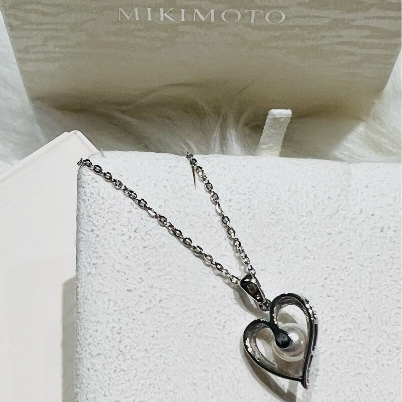 MIKIMOTO 御木本 心型珍珠項鍊 近乎全新-5