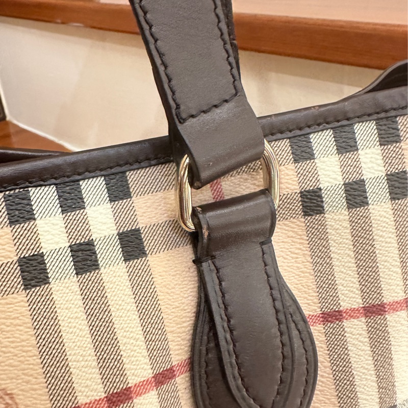 BURBERRY 戰馬格紋PVC托特包-11