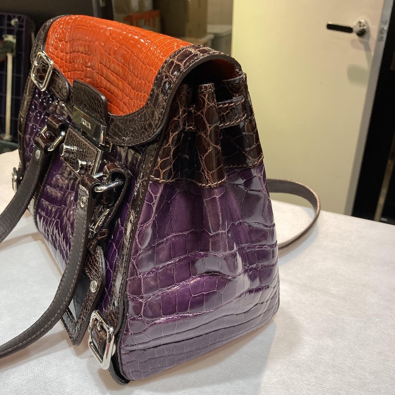 ☆PRADA☆ 珍稀三色鱷魚皮手提包 優惠價格釋出-10