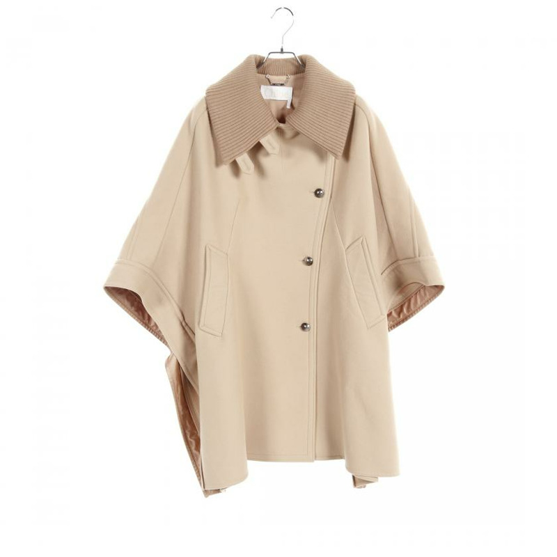 【日本直送】 Chloe 克洛伊 雨披 羊毛 羊絨 淺褐色的-0