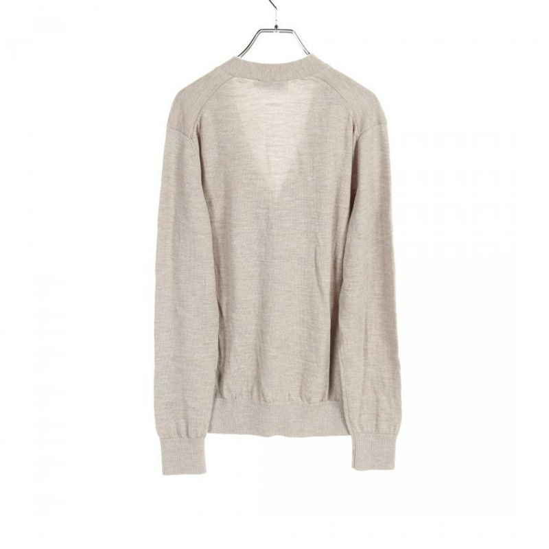 【日本直送】 MAISON KITSUNE 梅森 狐狸 狐狸 頭 修補 經典的 開襟衫 V領 羊毛 淺褐色的-1