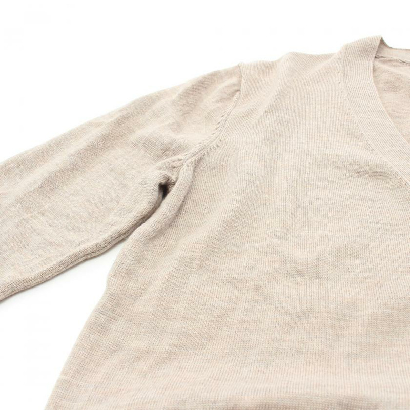 【日本直送】 MAISON KITSUNE 梅森 狐狸 狐狸 頭 修補 經典的 開襟衫 V領 羊毛 淺褐色的-4