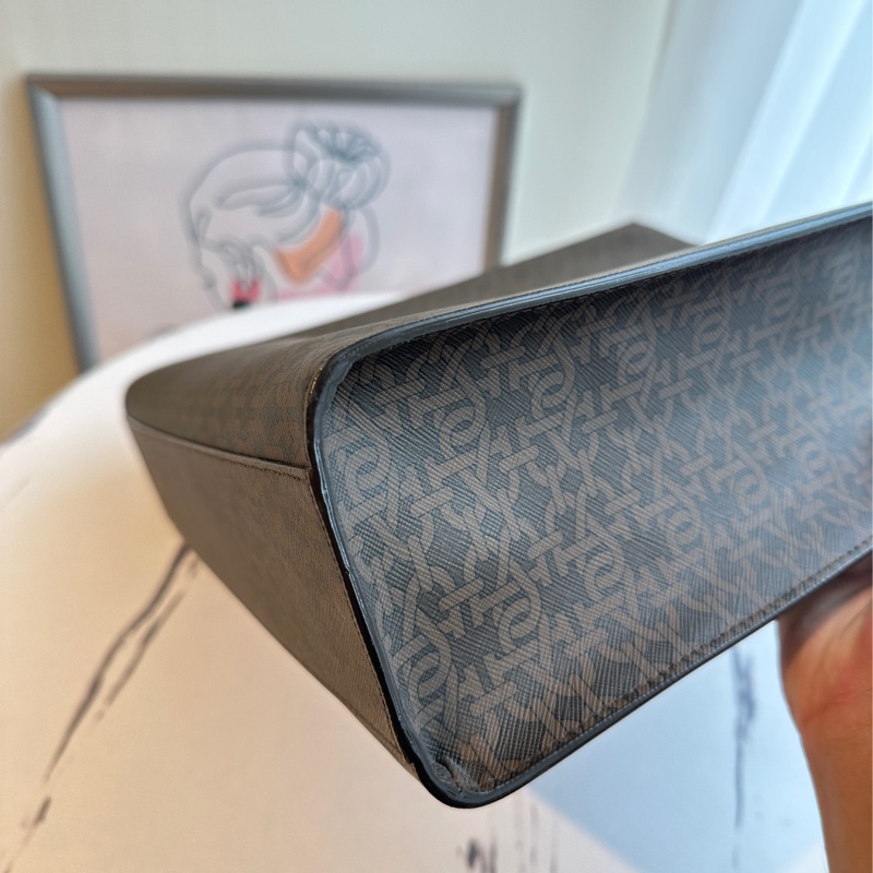 BALLY 咖滿版LOGO手提雙肩包-5