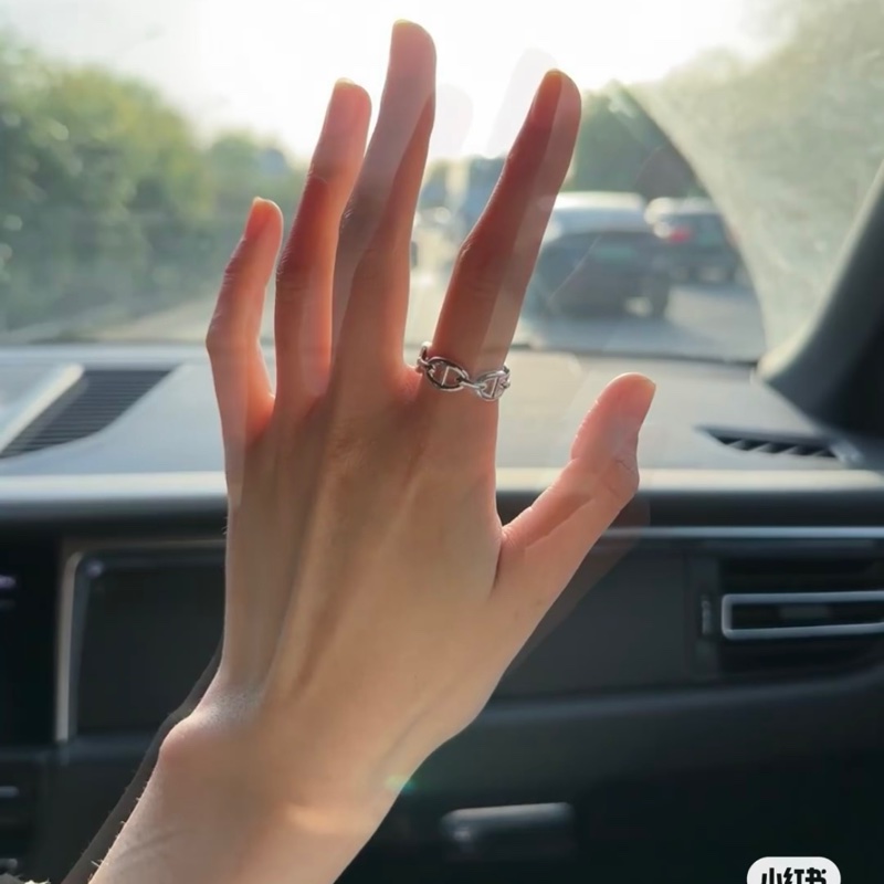 🌟全新 🐎Hermes 925 銀飾豬鼻戒指💍-7