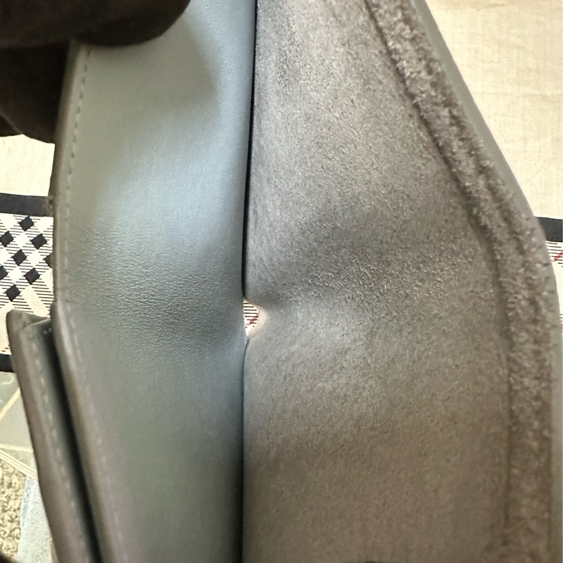 CELINE 雙拼色，藍灰牛皮皮夾-15