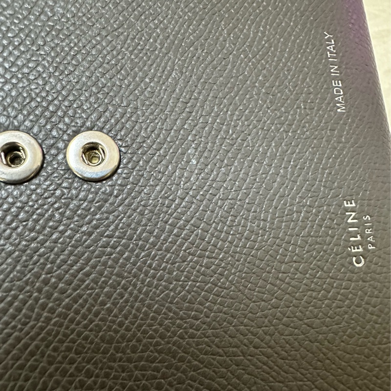 CELINE 雙拼色，藍灰牛皮皮夾-34