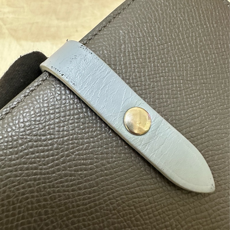 CELINE 雙拼色，藍灰牛皮皮夾-35