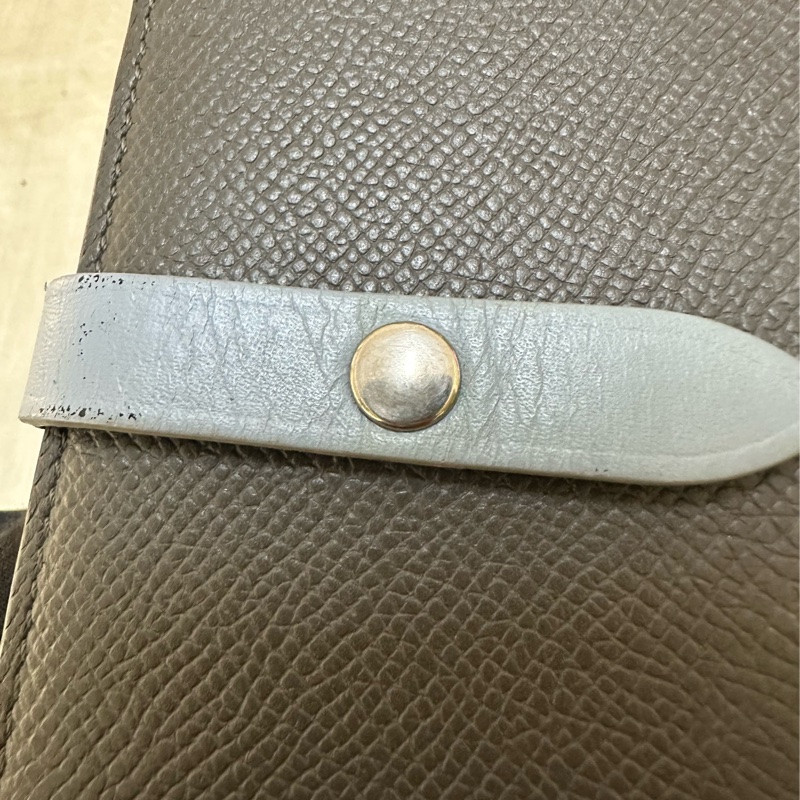 CELINE 雙拼色，藍灰牛皮皮夾-37