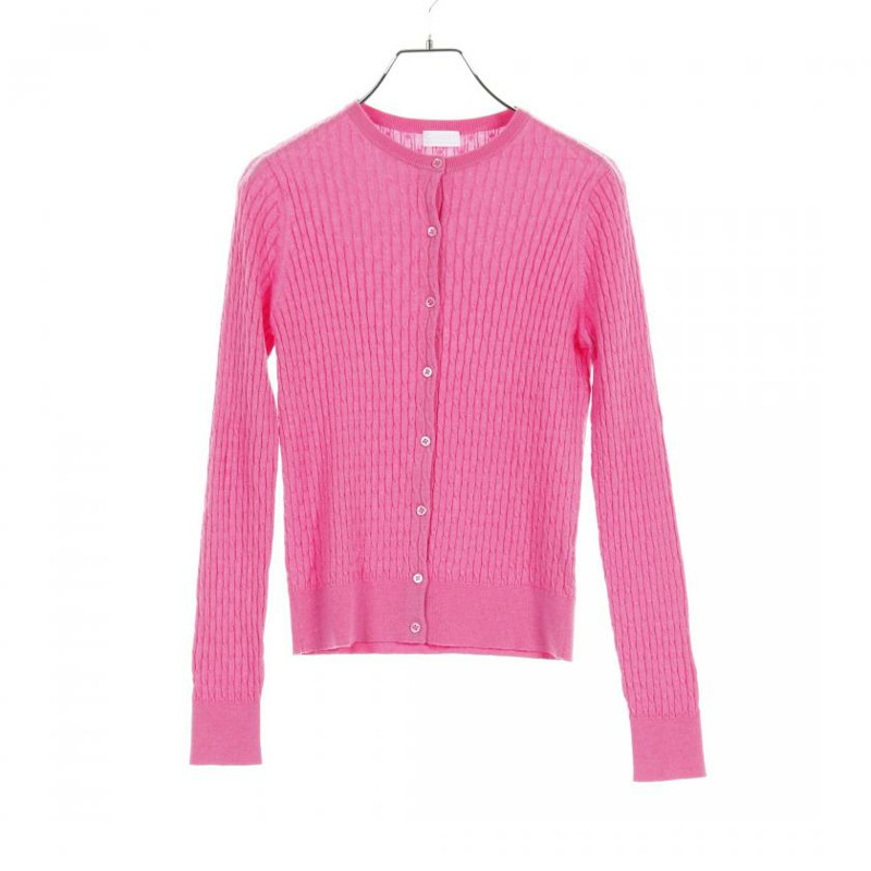 【日本直送】 Cruciani 克隆恰尼 開襟衫 羊絨 絲綢 粉紅色的-0