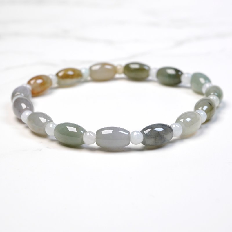 【萬事亨通】冰種多彩翡翠路路通手珠 | 天然緬甸玉翡翠A貨 |送禮-1