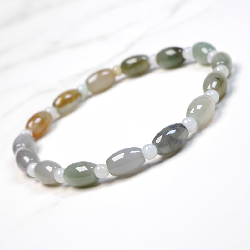 【萬事亨通】冰種多彩翡翠路路通手珠 | 天然緬甸玉翡翠A貨 |送禮-2