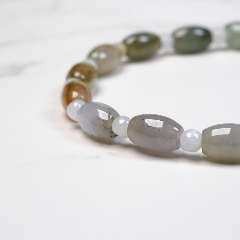 【萬事亨通】冰種多彩翡翠路路通手珠 | 天然緬甸玉翡翠A貨 |送禮-5