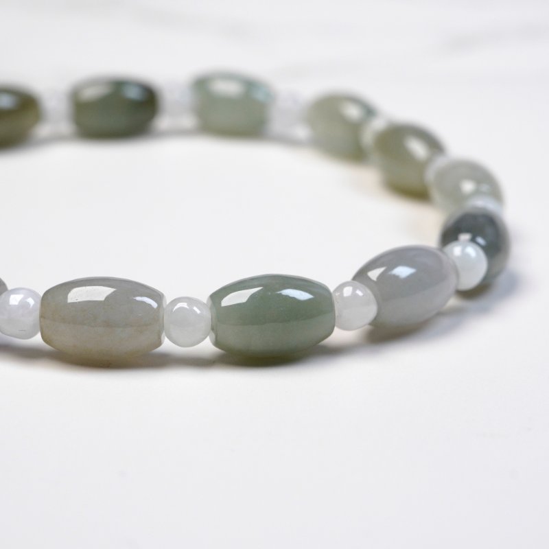 【萬事亨通】冰種多彩翡翠路路通手珠 | 天然緬甸玉翡翠A貨 |送禮-6