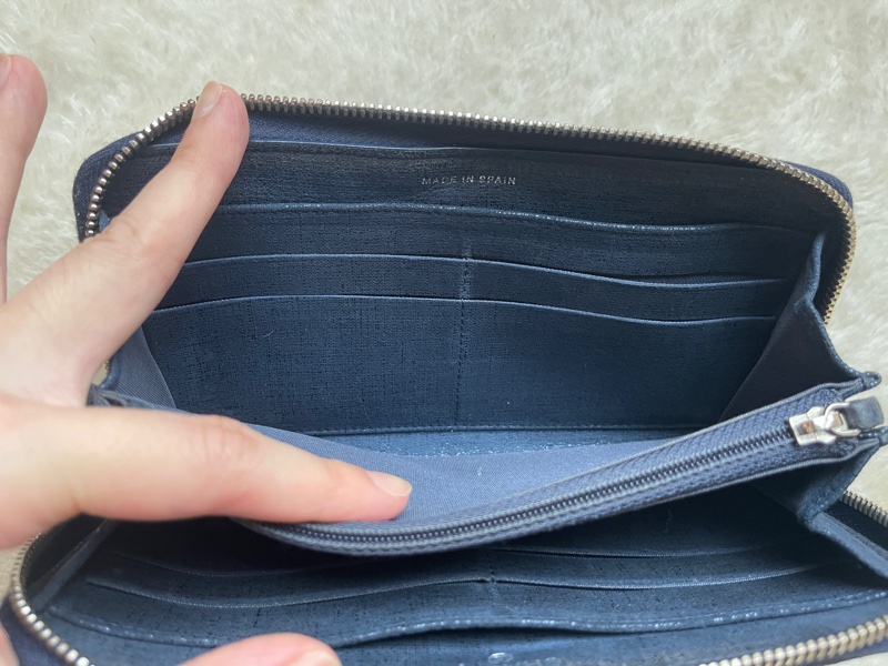 💙Chanel炫彩深藍牛皮 香奈兒拉鏈長夾 香奈兒皮夾-26