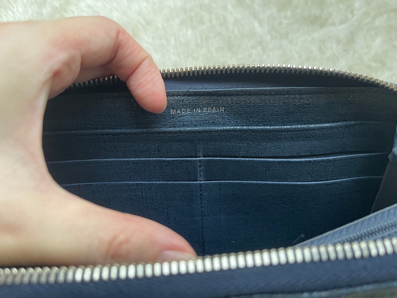 💙Chanel炫彩深藍牛皮 香奈兒拉鏈長夾 香奈兒皮夾-27