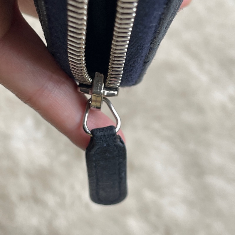 💙Chanel炫彩深藍牛皮 香奈兒拉鏈長夾 香奈兒皮夾-42