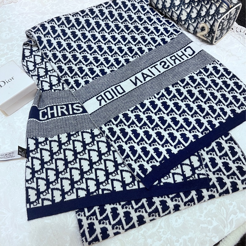 Christian Dior logo圍巾-2