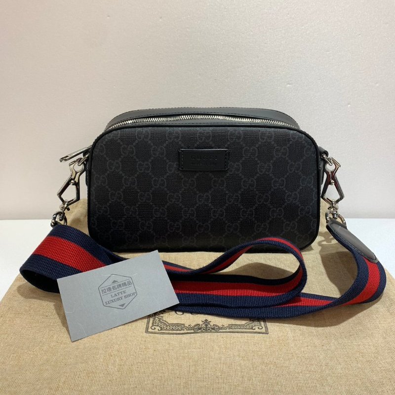 GUCCI 斜背包/側背包/相機包 藍紅藍  574886  9成新-1