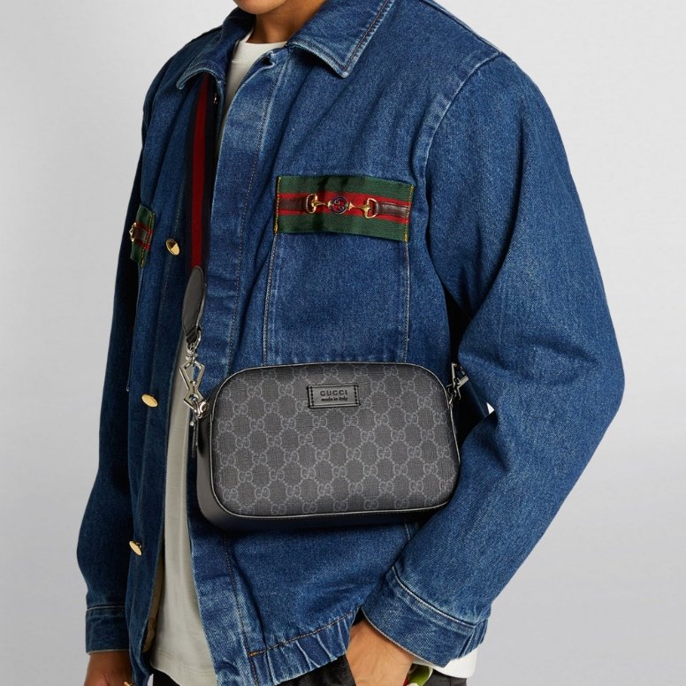 GUCCI 斜背包/側背包/相機包 藍紅藍  574886  9成新-0