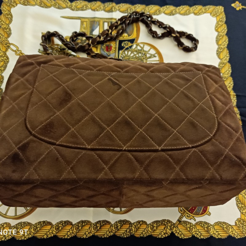 Chanel vintage 麂皮 jumble cf 鏈包-1