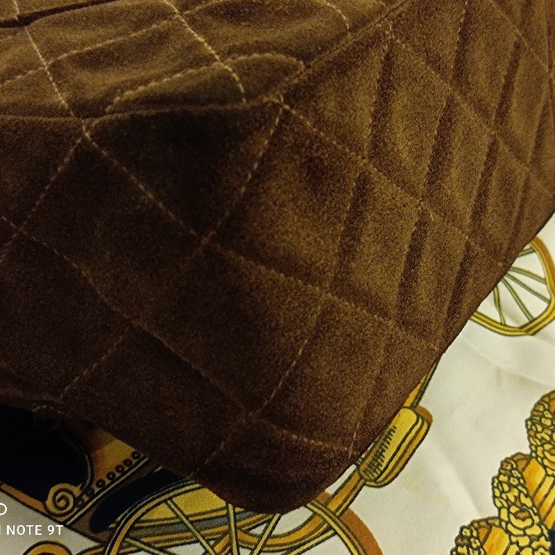 Chanel vintage 麂皮 jumble cf 鏈包-11