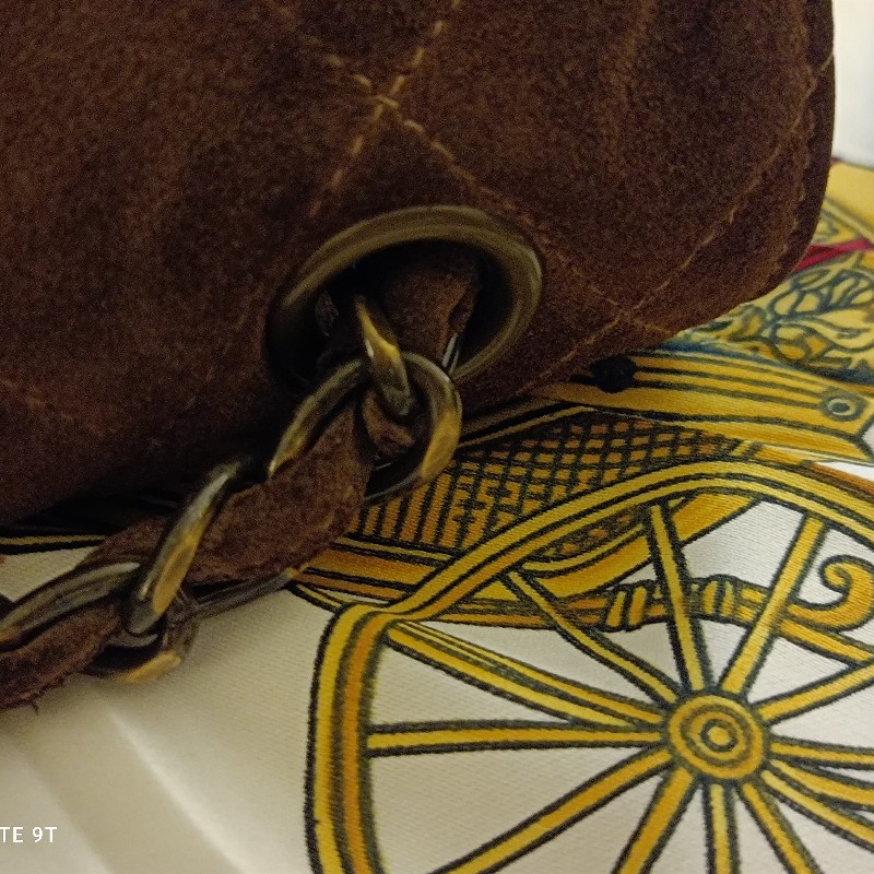 Chanel vintage 麂皮 jumble cf 鏈包-19