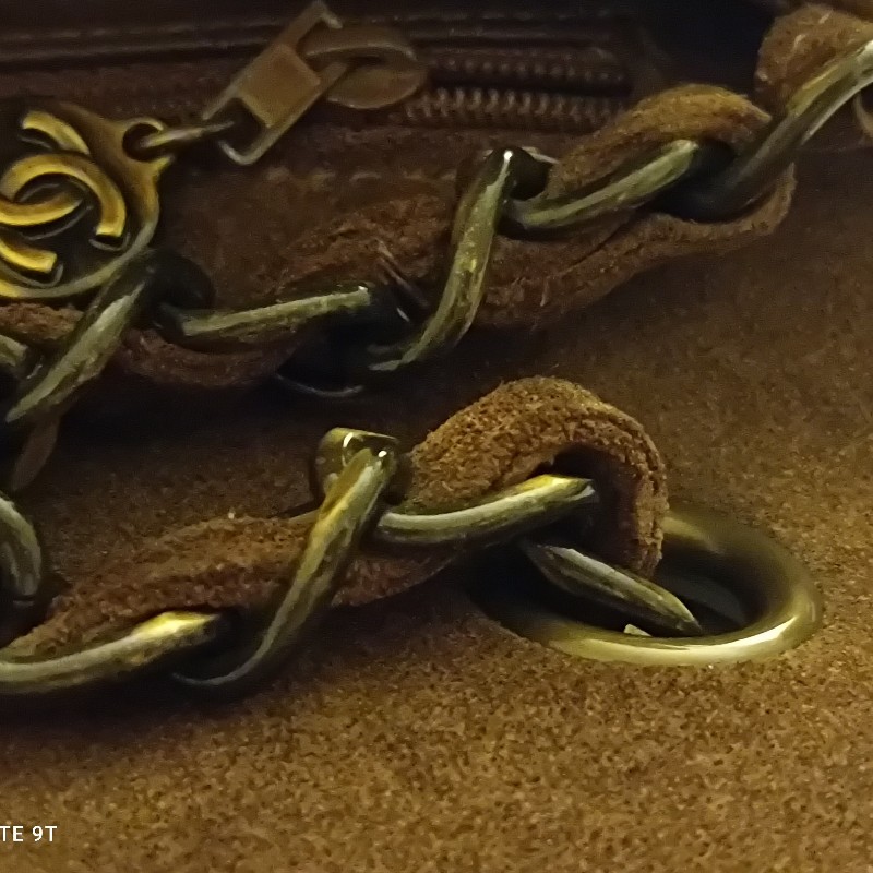 Chanel vintage 麂皮 jumble cf 鏈包-23