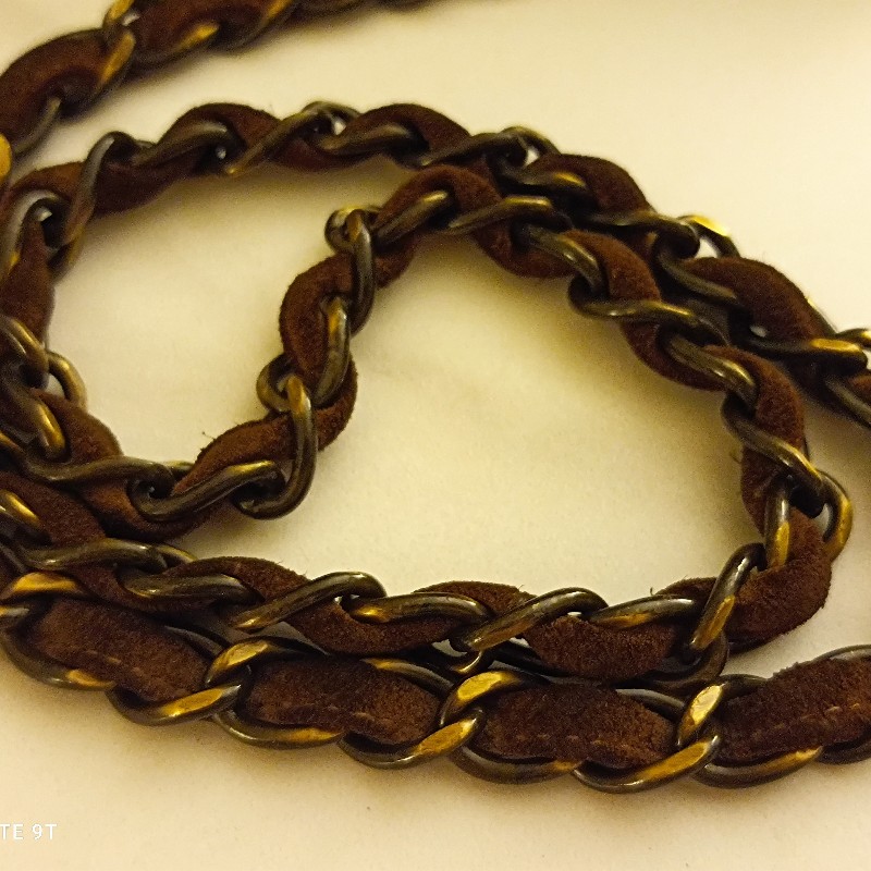 Chanel vintage 麂皮 jumble cf 鏈包-24