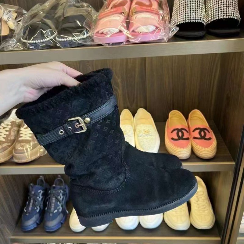 Lv 雪地靴 36號 37也可 有磨損整體還可以-0