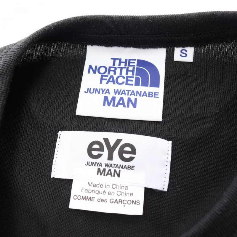 【日本直送】 eYe COMME des GARCONS JUNYA WATANABE MAN 眼睛 康美 德斯 加康斯 君雅 渡邊 男人 這 北 臉 × 君雅 渡邊 男人 雙倍的 姓名 T恤 全體人員 脖子 黑色的 光 灰色的 23SS-2