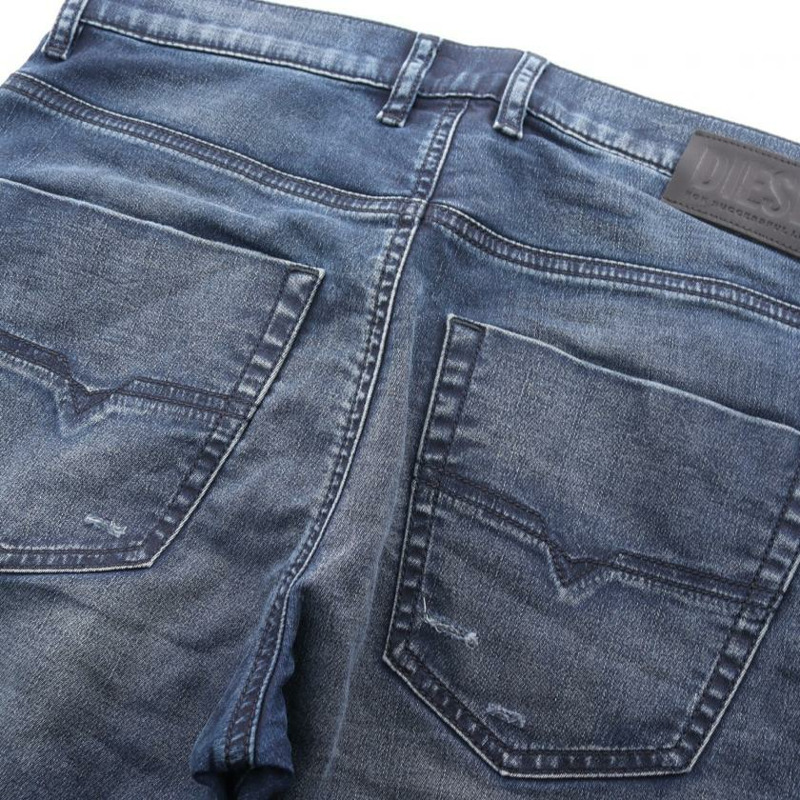 【日本直送】 DIESEL 柴油引擎 男友 克萊利 慢跑牛仔褲 牛仔布 褲子 黑暗的 藍色的 損害 加工-7