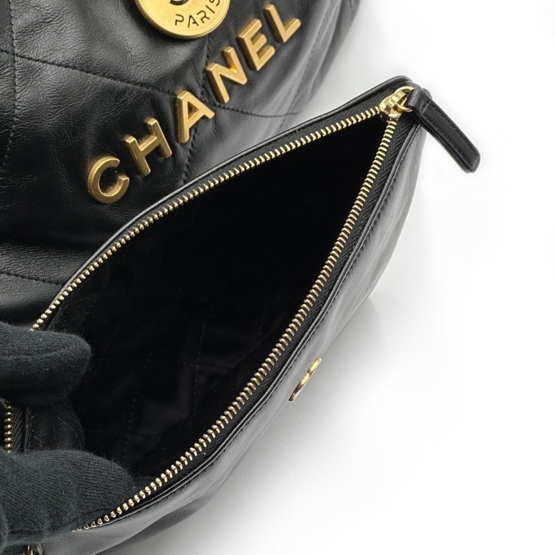CHANEL 22 Bag - 黑金中號 / 二手-2