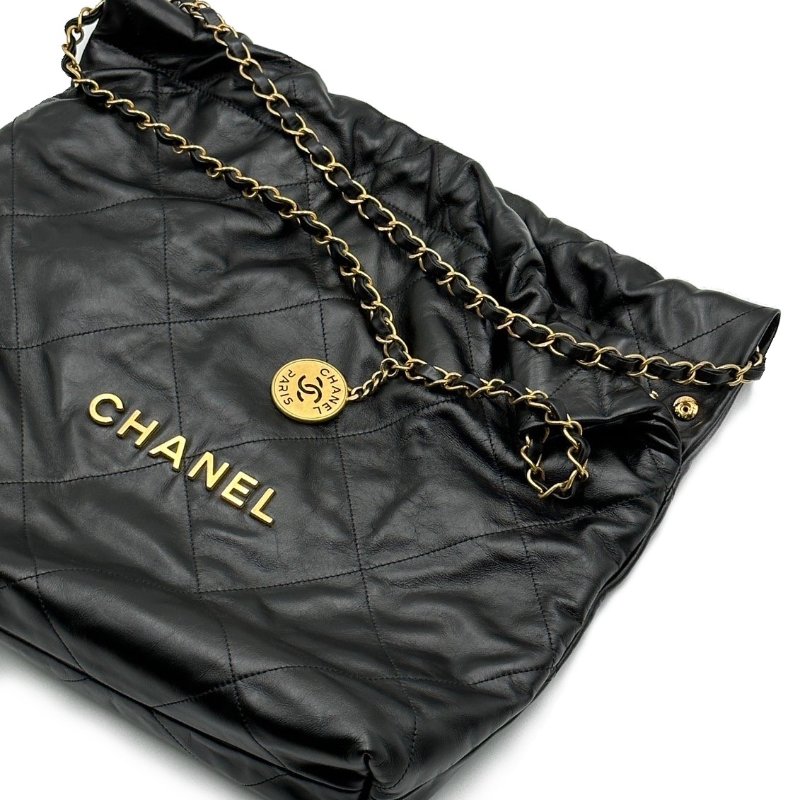 CHANEL 22 Bag - 黑金中號 / 二手-4