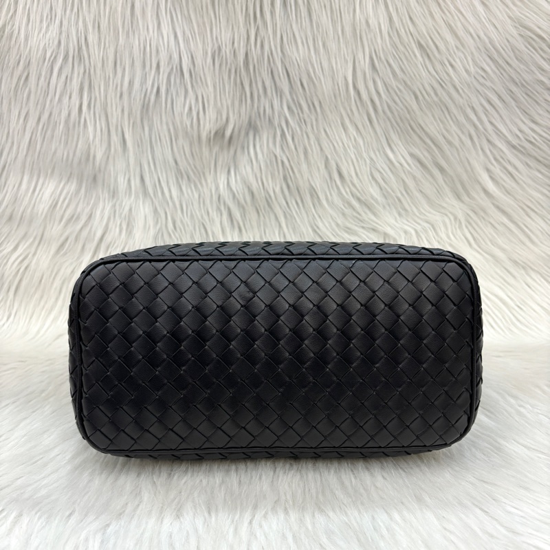 Bottega Veneta黑羊皮小編織肩背便當包 飯盒包 手提包-5