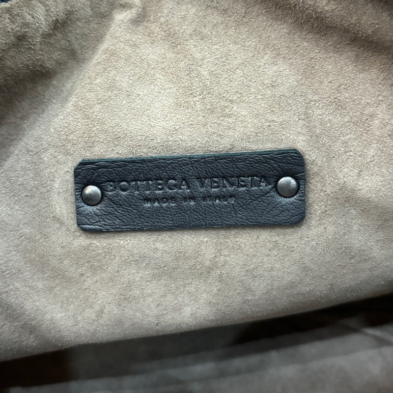 Bottega Veneta黑羊皮小編織肩背便當包 飯盒包 手提包-21